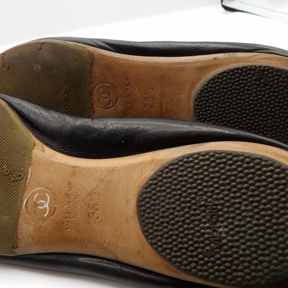 CHANEL BALLERINA FLATS EXCELLENT SZ 6 - Picture 7 of 10